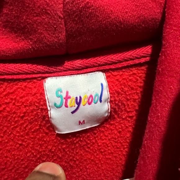STAY COOL NYC Men's Red Hoodie - Picture 4 of 5